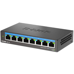 D-Link DMS-108 8-Port Multi-Gigabit Ethernet Switch (10/100Mbps/1G/2.5G), fanless, 40Gbps switching capacity